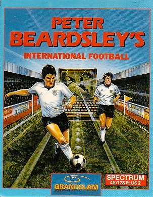 Peter Beardsley's International Football box art for ZX Spectrum